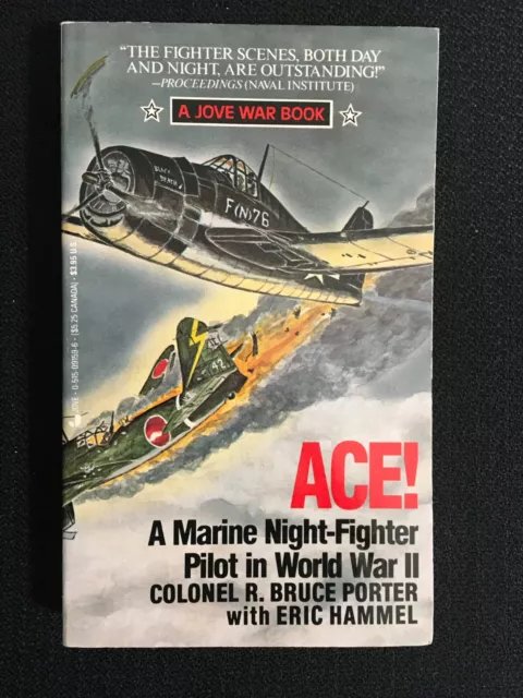 ACE! Marine Night-Fighter PIlot in World War II Bruce Porter Bio Memoir 1987 NEW