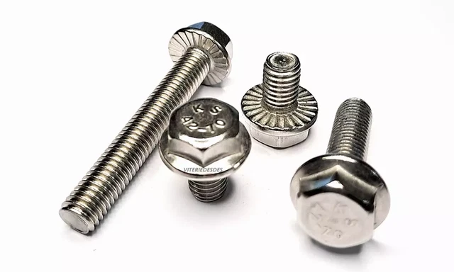 10 Viti A Testa Esagonale Flangiata M6 - Acciaio Inox 304 - Lunghezza 16 Mm - Foto 11