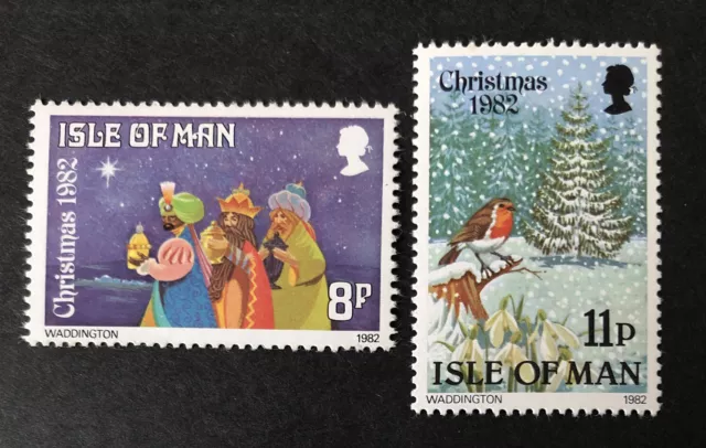 Isle Of Man Iom 1982 Mnh Christmas Set - Free Uk P&P