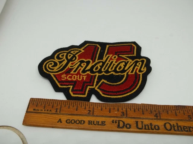 INDIAN MOTORCYCLE PATCH SCOUT 45, 4" x 3" New never used!
