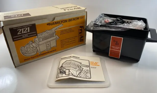 Vintage Hamilton Beach Fry All Dominion Deep Fryer Cooker 2121 NEW IN BOX