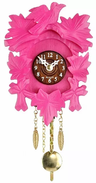 Kuckulino Black Forest Clock with quartz movement and cuck.. TU 2015 PQ pink NEW