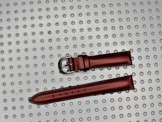Bracelet Montre Vintage Universal Genève En Croco Bordeaux 16mm - Remplacement Authentique