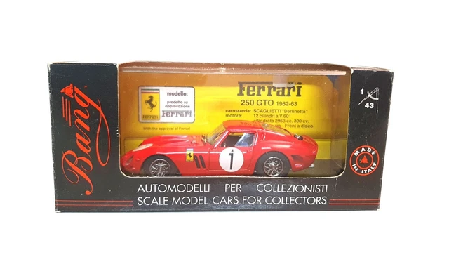 Ferrari 250 GTL 1962 Rouge – Best Model échelle 1/43, BT9829, Miniature Statique Neuve