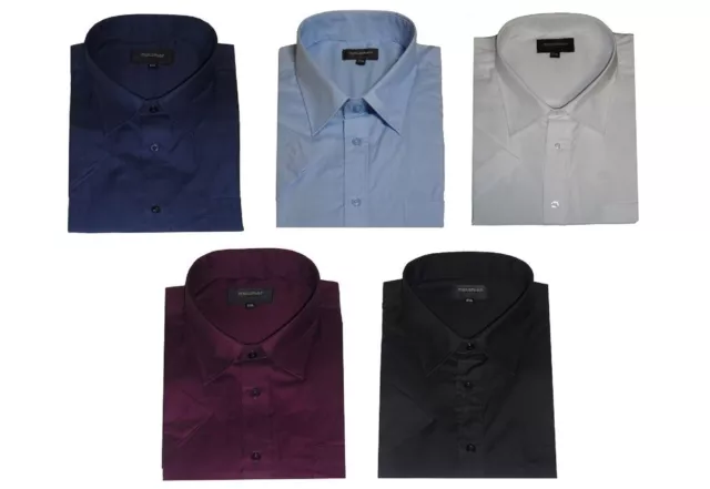 Metaphor Men's Big Size Poly Cotton Short sleeve Shirt 2XL - 8XL, 5 Colours