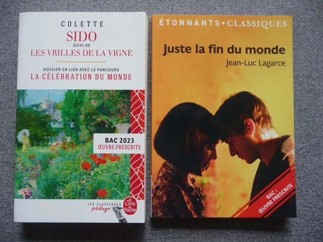 LOT DE LIVRES Colette (Sido) et Jean-Luc Lagarce (Juste la fin du monde