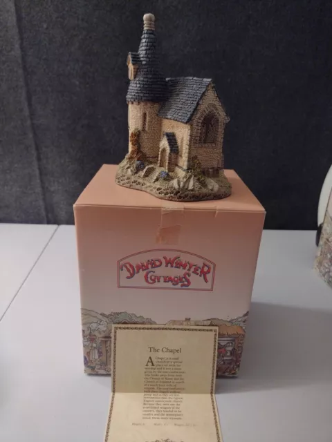 🏘️Vtg. 1984 David Winter The Chapel House Hand Painted Great Britain 🇬🇧