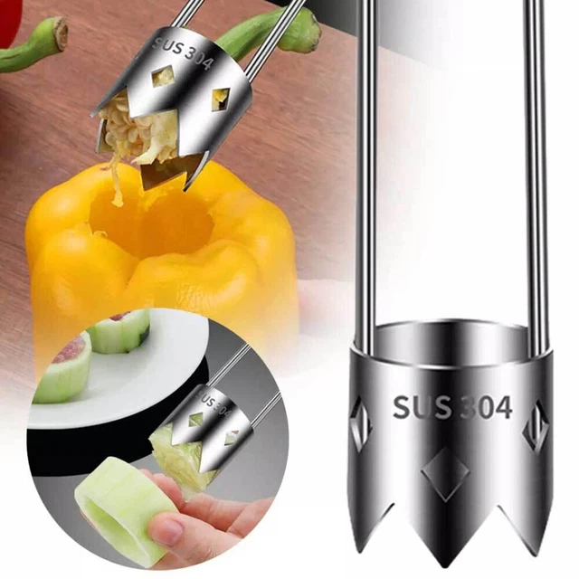 304 STAINLESSS STEEL Core Remover Fruit Apple Pear Corer Easy Twist ...