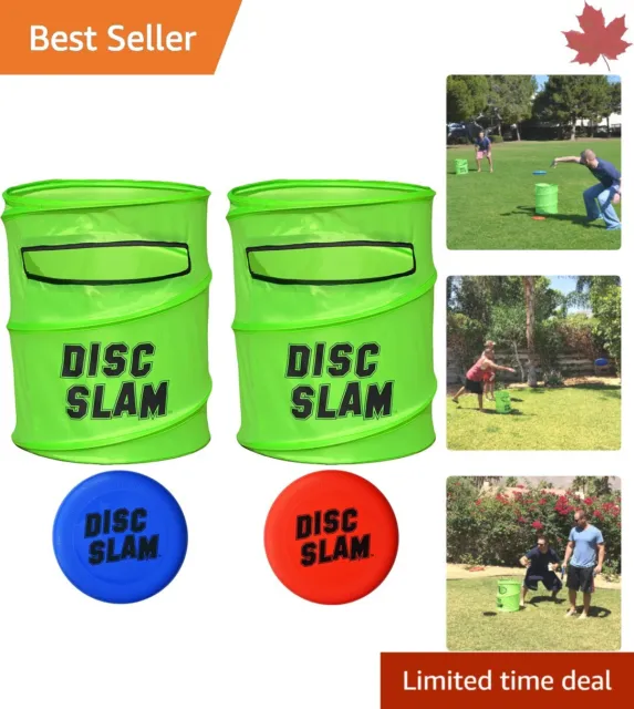 Interactive Outdoor Game - Portable Disc Slam Set with Compact Carrying Case