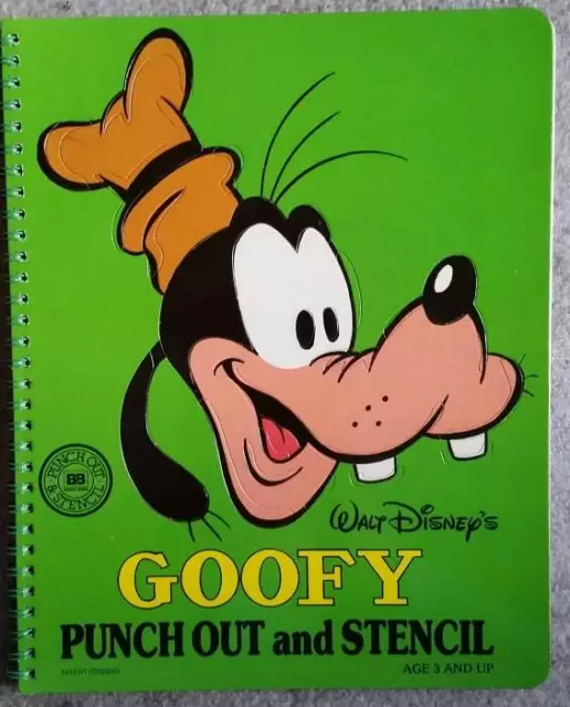 WALT DISNEY'S ~ GOOFY ~ PUNCH OUT and STENCIL 1988 *RARE*