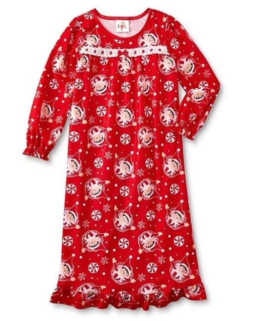The ELF on The Shelf Nightgown Girl's size 4 NeW Soft Warm Flannel Pjs Pajamas