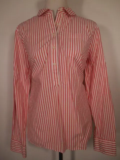 Beautiful Women's Large Tommy Hilfiger Pink Striped Long Sleeve Button Blouse