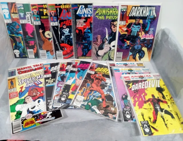 Punisher/Daredevil Marvel Comics Lot of 16 Issues 1988-1991 Very Fine