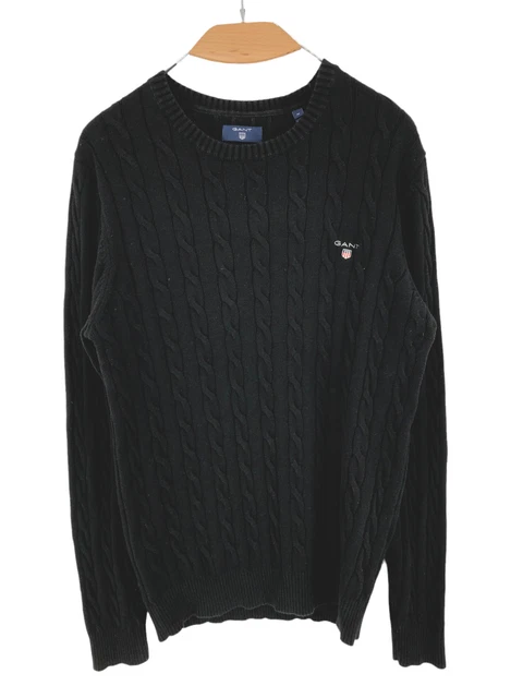GANT Uomo Premium Maglia Cotone Maglione Pullover Taglia M