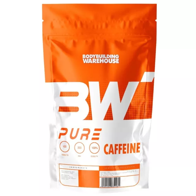 Pure Caffeine Tablets 200mg Pre Workout | Slimming | Focus | Energy | G Fuel Gym