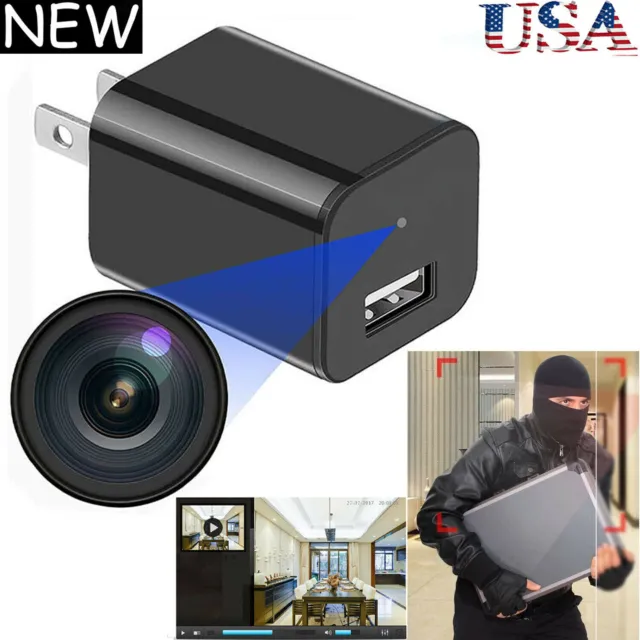 Camara Espia Inalambrica Cargador De Pared USB Seguridad Oculta  HD 1080P