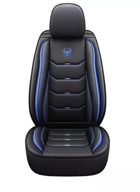 1 Cubierta de Asiento de Coche Universal Deportivo Ecopiel Delantero Apoyo Azul