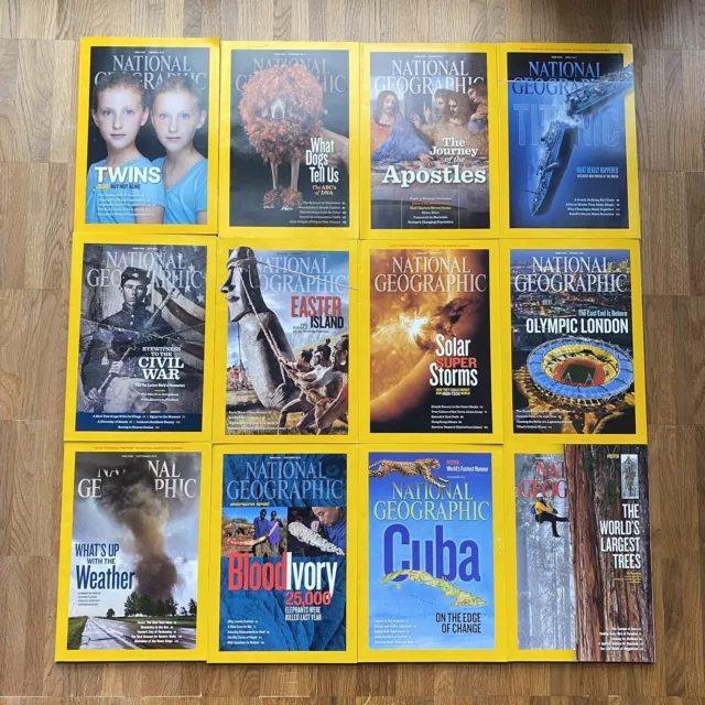 National Geographic 2012 englisch komplette Sammlung 1-12 Zeitschrift Hefte Maps