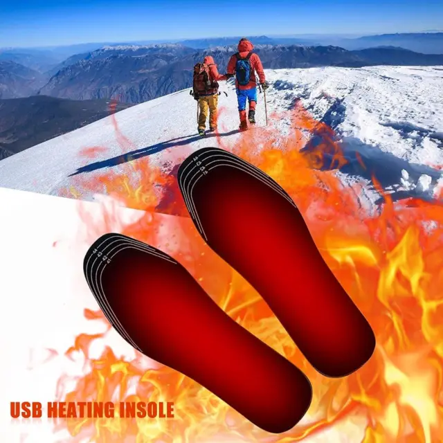 Electric Heated Shoes Insoles Socks Charging Winter Warming USB Rechargeable UK
