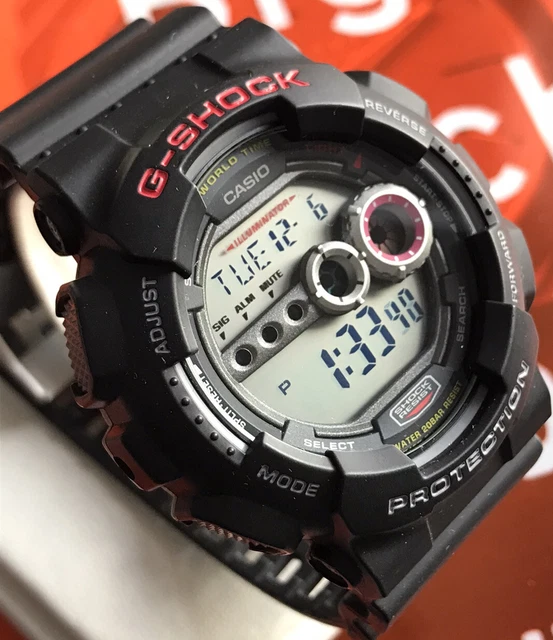 MENS GENUINE CASIO Gshock GD1001AER Alarm Auto Light Stopwatch World