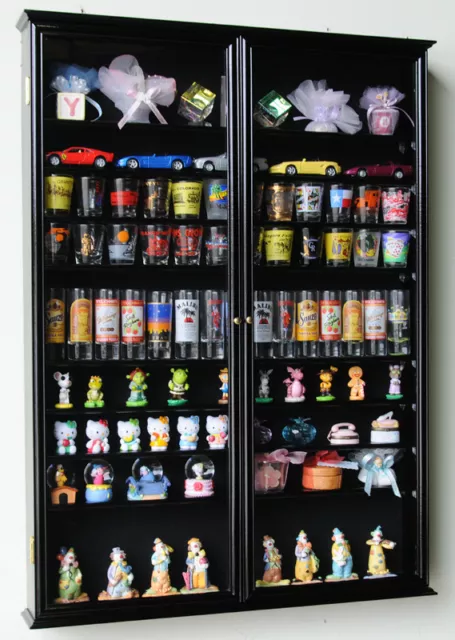 144 Shot Glass 84 Shooter Figures Mini Liquor Display Case Cabinet Wall Rack