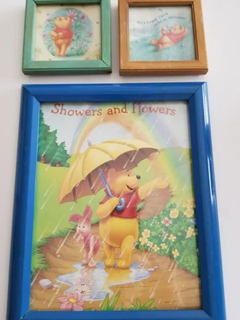 Three (3) ~ Winnie The Pooh ~ Framed Prints