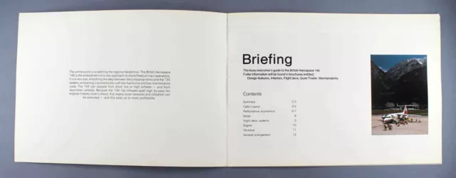 Britische Aerospace Bae 146 Informing Hersteller Verkaufsbroschüre Sitzkarten 2