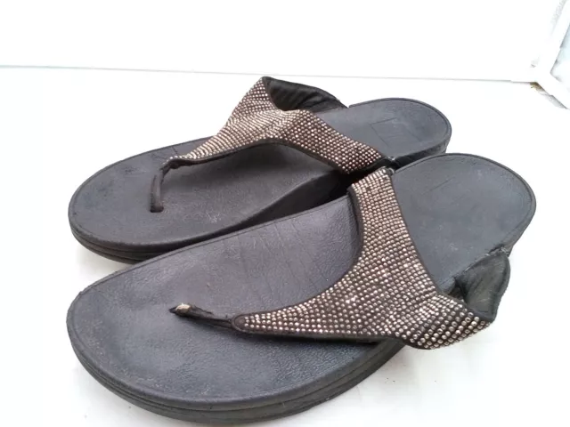 FITFLOP Black diamond strap sandals Women Size 6 US, nice, cute, comfortable