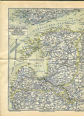 Mapa de País " Rusa Mar Báltico Provincias" - De 1895 (J-BE2)