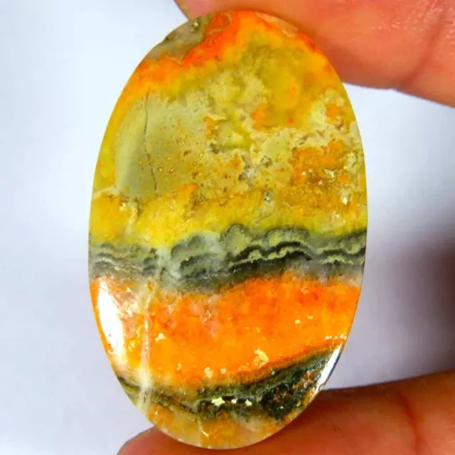 22.60Cts 100%Natural Eclipse Bumble Bee Jasper Oval Cab 20x32x4mm Top Gemstone