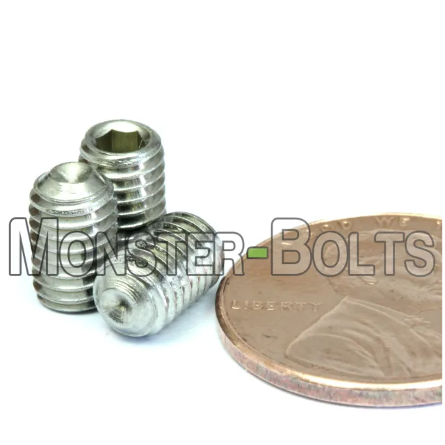 M5 Stainless Steel Set Screws with Cup Point, Socket (Allen key) Drive, DIN 916