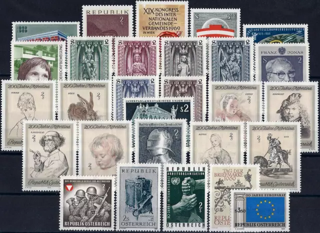 Österreich Jahr 1969 Neu Komplett MNH Mit Blättchen (Siehe 2 Bilder)
