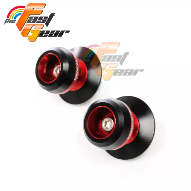 Red Twall Protector Swingarm Spools Sliders Fit Aprilia Shiver 750 2007-2017 16