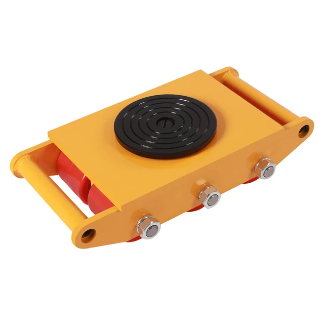 Chariot De Déménagement 8 Tonnes - 6 Roulettes 360° - Robustesse Maximale - Couleur Jaune - Neuf