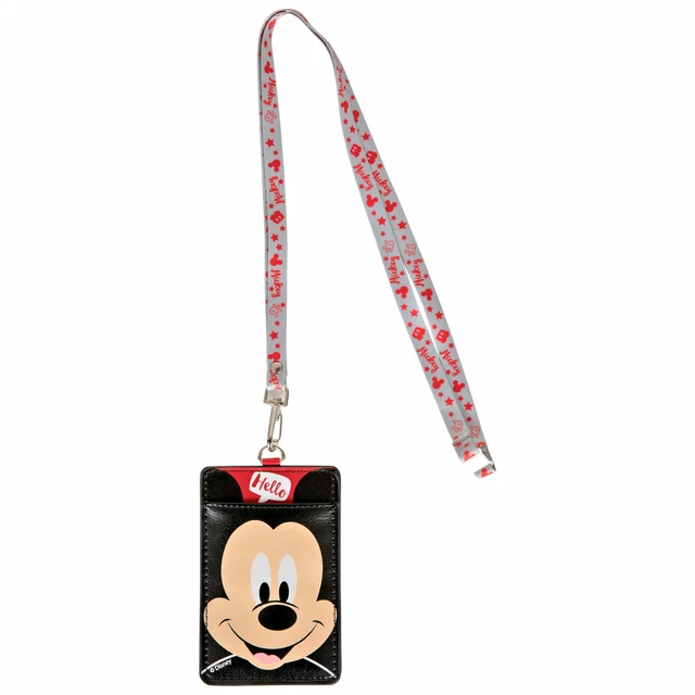 DISNEY MICKEY MOUSE Character Head ID Card Holder Lanyard MultiColor