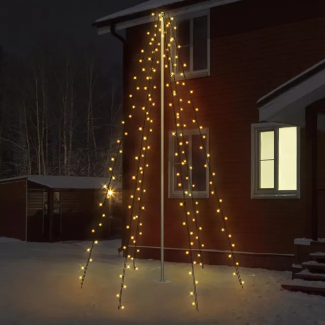 Cadena de luces LED luz para árboles interior exterior IP44 negro 2,08m 192 LEDs