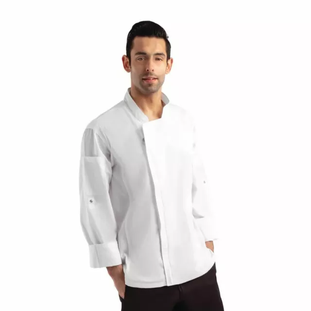 Chef Works Urban Hartford Lightweight L/S Zipper Coat White Unisex