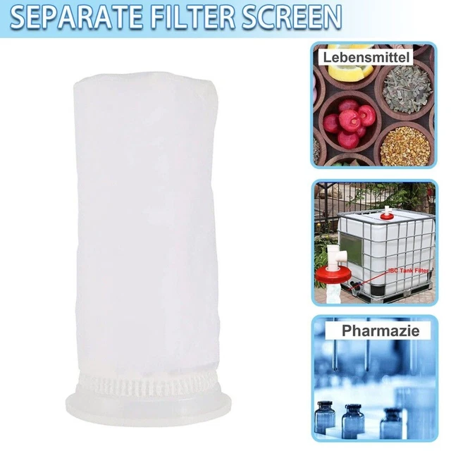 IBC Filtro Per Acqua Piovana In Nylon 165 Mm - Con Coperchio, Lavabile, Resistente Ad Acidi E Alcali, Per Serbatoi E Cisterne IBC - 2