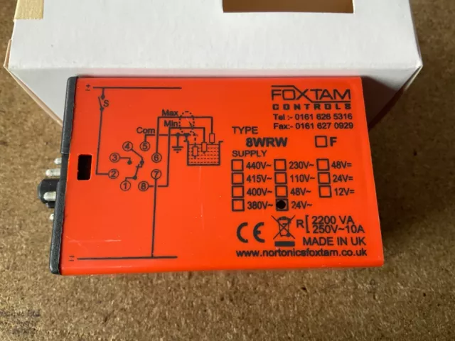 Foxtam Controls 8WRW Liquid level relay  8 WRW 24 Volt.