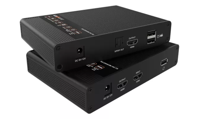 BZBGEAR 4K UHD HDMI and KVM Extender with Zero Latency/Support HDR and ARC