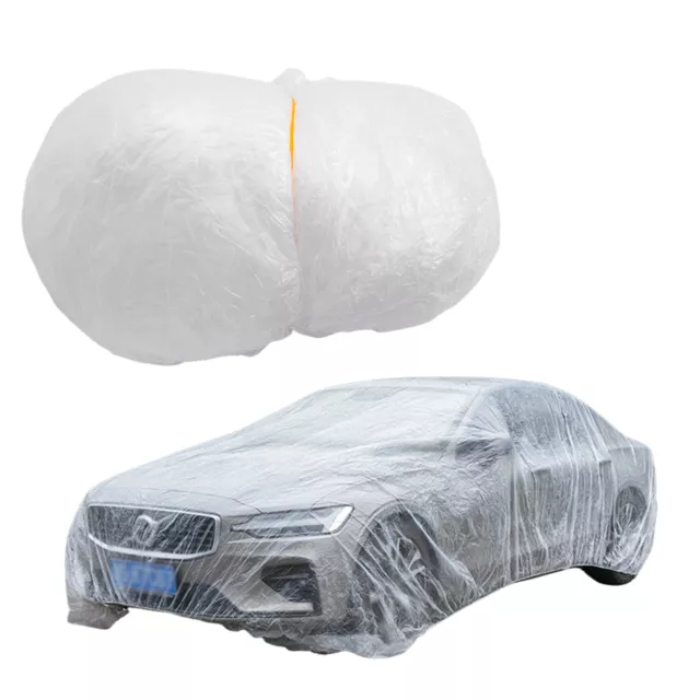 Universal Disposables Car Cover Clear PE Car Shield Transparent Car Elastic Band