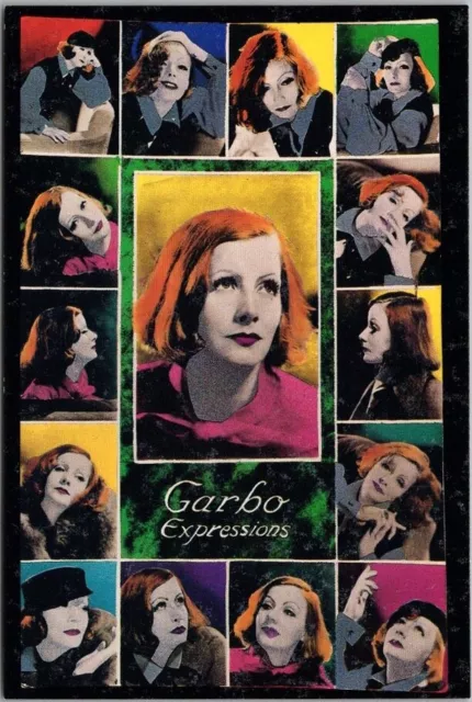 4"x6" Modern Times Greetings Postcard Greta Garbo "Expressions" Repro Re-Print