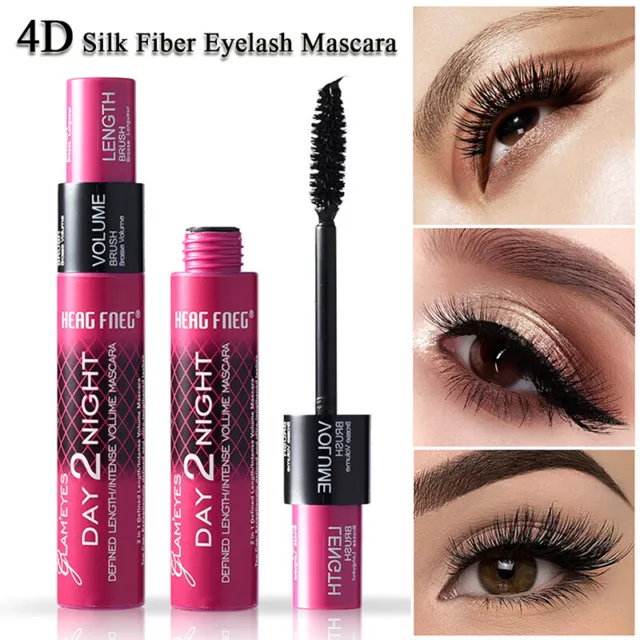 4D Silk Fibre Mascara Eyelash Waterproof Extension Volume Make Up Long Lasting