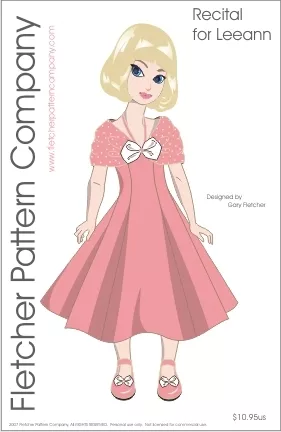 Recital Dress & Wrap Doll Clothes Sewing Pattern 11 Leeann