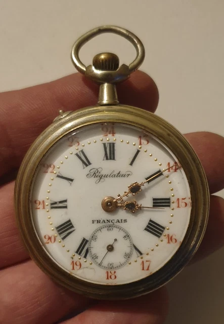 Superbe Ancien Montre de poche, Régulateur. France, vers 1900 ... - eBay