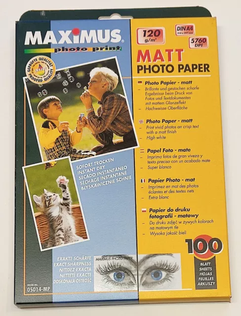 FOTOPAPIER 120g MATT Photo Beschichtet Inkjet A4 A5 A6  Hochweiss HQ 9x13 13x18