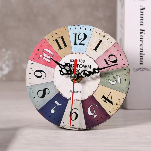 (5)Extra Small Wall Clock 4.5 Inch Wall Clock 12cm Vintage Style Hanging Cloc YS