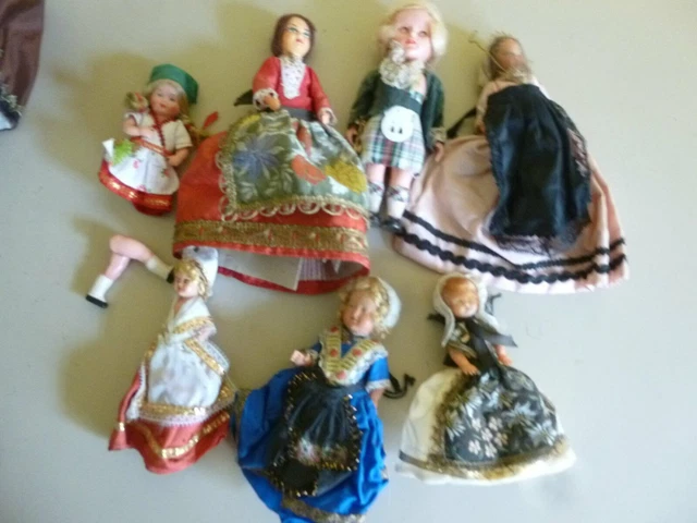 Collection 6 Poupées Régionales Espagnoles - Marque Beibi - 22 Cm - Neuves