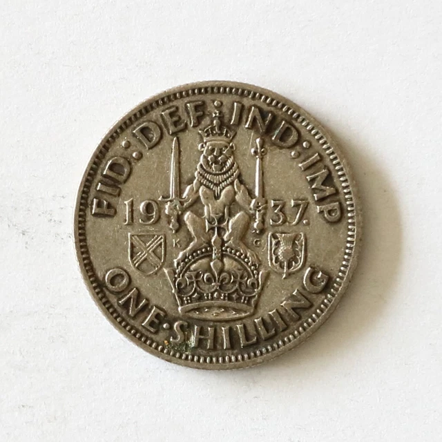 George VI silver Scottish shilling dated 1937 (ref 5430)