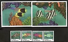 Fish >  Lesotho St Vincent Grenadines 2000 Marine Life  Mnh  4 + 2 M/S  [#2569